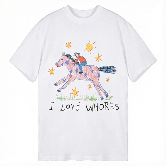 Modecanvas I Love Whores Meme DTG Printing Classic T-Shirt