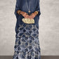 Elegant Loose Dress With Round Neck and Batwing Sleeves
