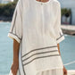 Women'S Loose Slit Irregular Striped Pants Set