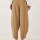 Women'S Casual Pleated Mid-Rise Straight Loose Nine-Point Pants