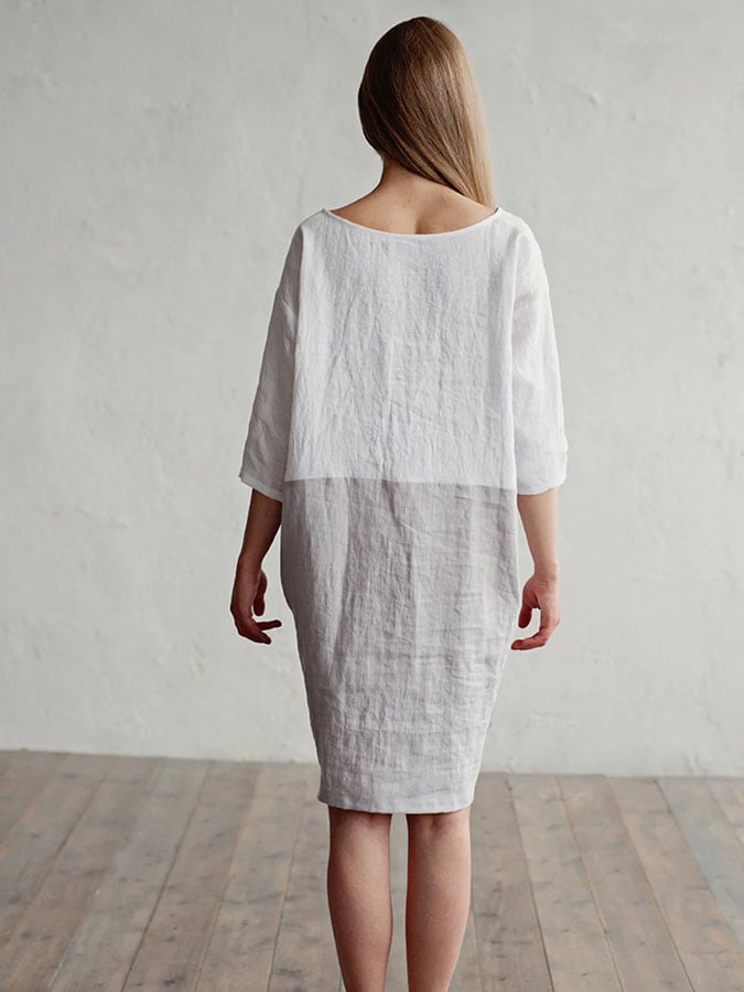Women's Retro Casual Colorblock Loose Dress
