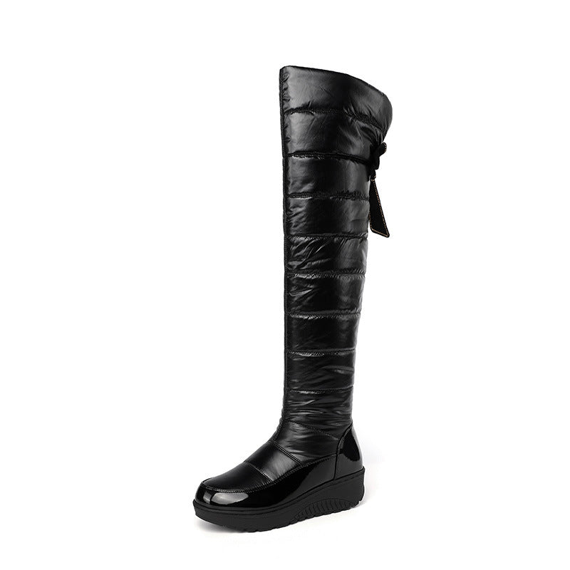 Rakkiss Women's FrostKiss Long Boots - Bow Detail Plush Lined Snow Boots (US 4-11)