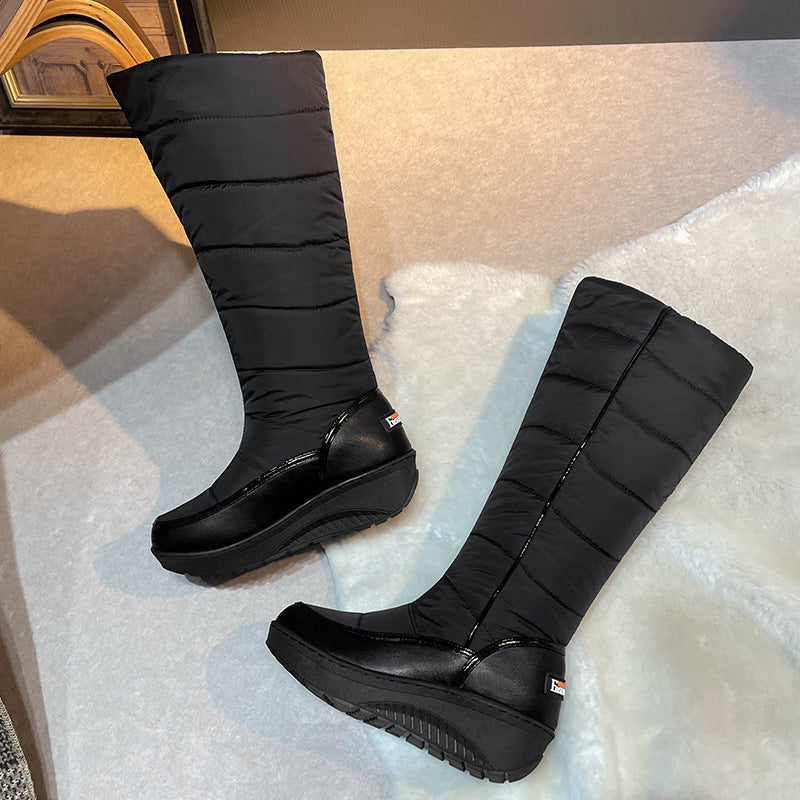 Rakkiss Women's Odessa Knee-High Boots – Plush Faux Fur-Lined Winter Boots with Side Zip & Thick Lug Sole (US 4–11)