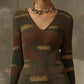 Green Tones Camouflage Knit Mini Dress