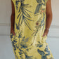 Women's Cotton and Linen Round Neck Printed Dress