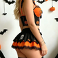 Sexy Seductive Halloween Pumpkin Witch Role-Play Lingerie Set