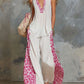 Chiffon V-neck Sleeveless Leopard Print Top And Pants Set