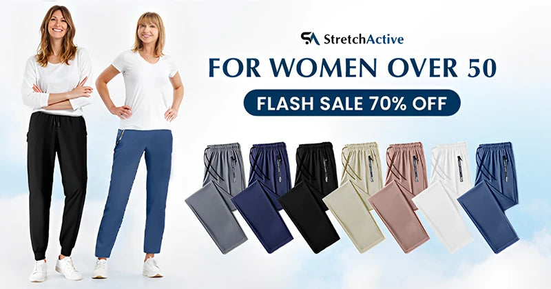 StretchActive - Women's Ultra Stretch Ice Silk Comfort Casual Pants