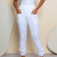 Women's Two Pockets Scrub Pants with Leg Elastics