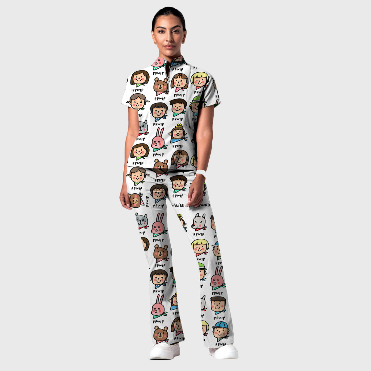 Women's Printed Scrub Set YHSC1