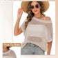 Short Sleeve Casual Crochet Knit Tops（Buy 2 Free Shipping）