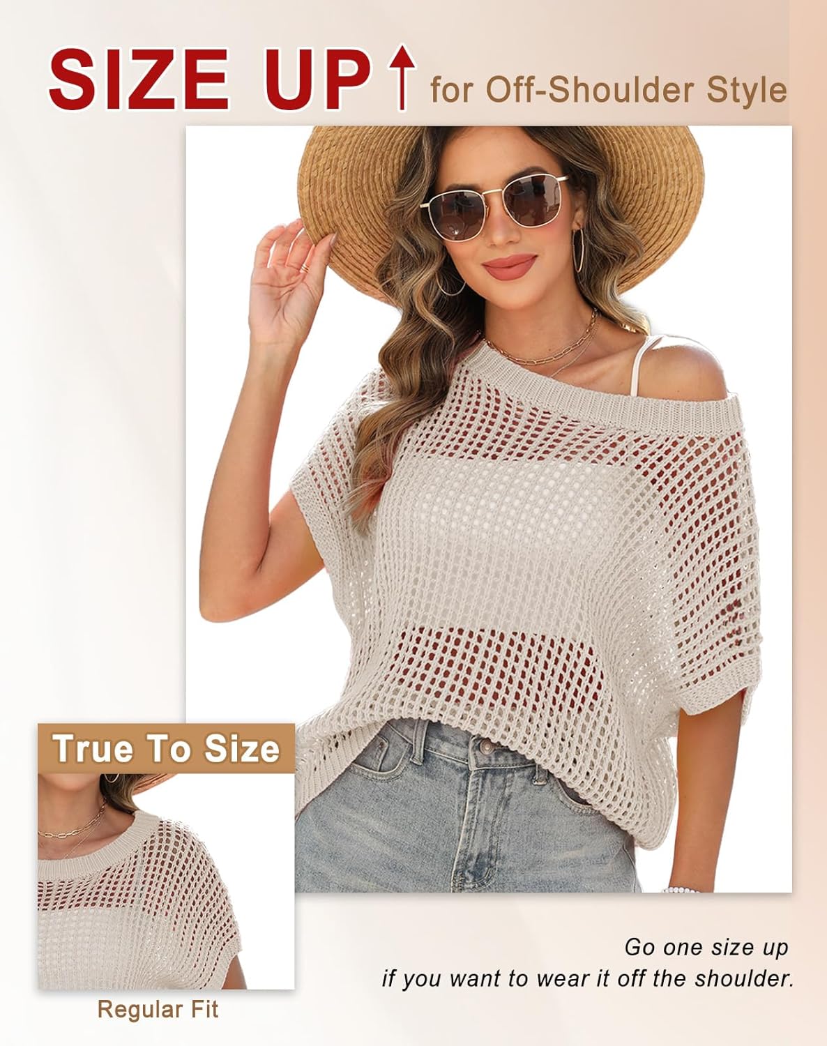 Short Sleeve Casual Crochet Knit Tops（Buy 2 Free Shipping）