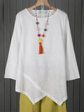 Women's Casual Loose And Versatile Solid Color Long Sleeved Top