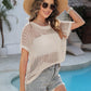 Short Sleeve Casual Crochet Knit Tops（Buy 2 Free Shipping）