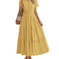 Limited time sale🔥Women's Lightweight Short Sleeve V Neck Elastic Waist Dresses