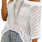 Short Sleeve Casual Crochet Knit Tops（Buy 2 Free Shipping）