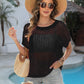 Short Sleeve Casual Crochet Knit Tops（Buy 2 Free Shipping）