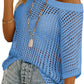 Short Sleeve Casual Crochet Knit Tops（Buy 2 Free Shipping）