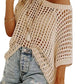 Short Sleeve Casual Crochet Knit Tops（Buy 2 Free Shipping）