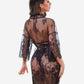 2 Piece Set Lace Robe with Teddy