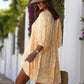 HOT SALE V Neck Summer Half Sleeve Floral Tunic Short Dress