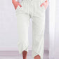 Women's Fashion Casual Drawstring Cropped Pants