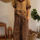 Women'S Leopard Print Top And Pants Set