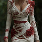 Women's Halloween Rose Bandage Mummy Cosplay Midi Dress