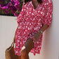 HOT SALE V Neck Summer Half Sleeve Floral Tunic Short Dress