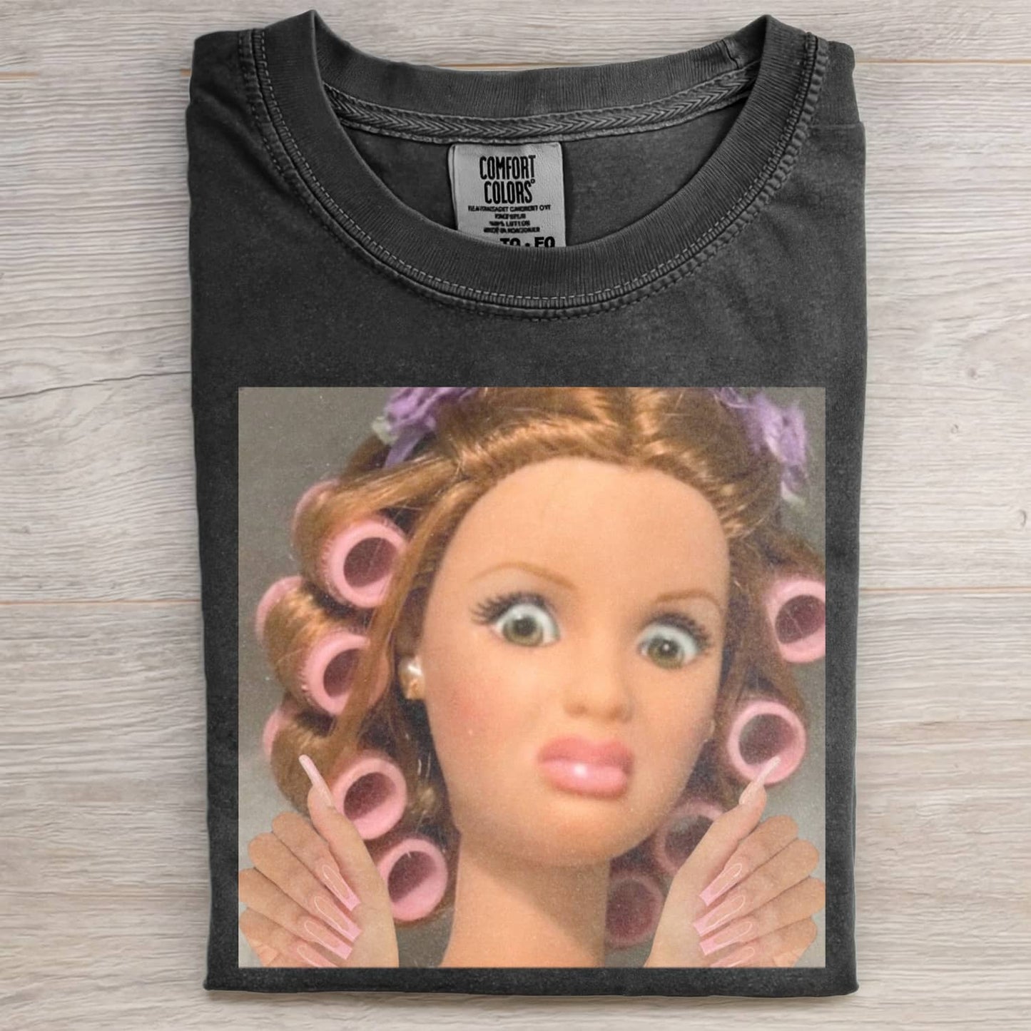FACE DOLL GIRL FUNNY MEME TEE