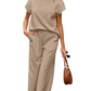 Women's Casual Textured Tops and Wide Leg Pants Lounge Sets (Buy 2 Free Shipping)
