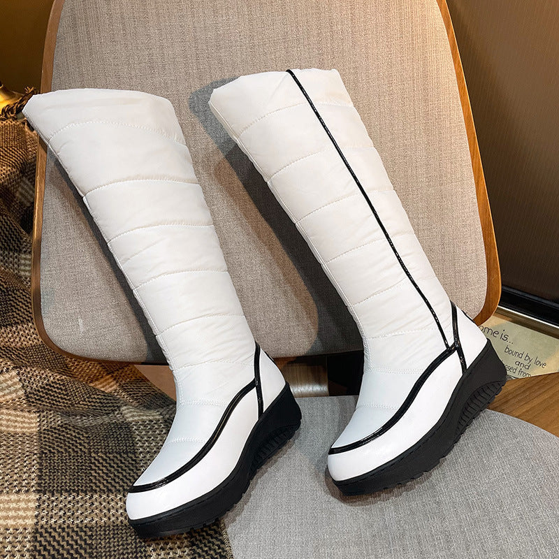 Rakkiss Women's Odessa Knee-High Boots – Plush Faux Fur-Lined Winter Boots with Side Zip & Thick Lug Sole (US 4–11)