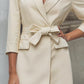 Tailored Blazer-Inspired Mini Dress With Belted Waist