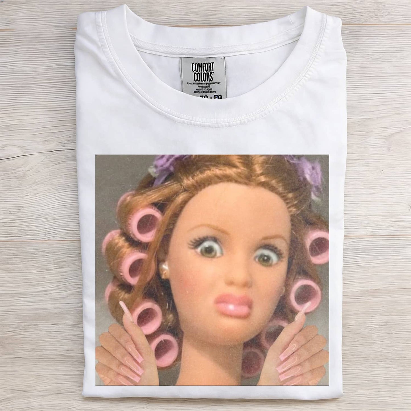 FACE DOLL GIRL FUNNY MEME TEE