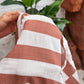 Women's Casual Lapel Striped Print Short Sleeve Dress