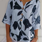 Printed V-neck Tunic Top
