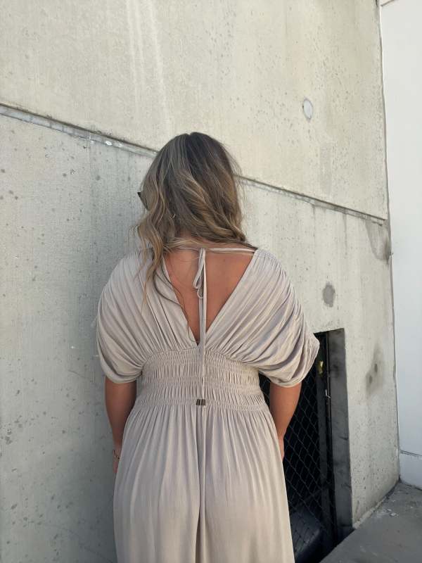 New Slit V-Neck Effortless Maxi Long Dress (Buy 2 Free Shipping)-Pink Laura