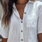 Women'S Casual Short-Sleeved Regular Long Shirt Dress