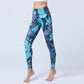 Leaves Print Pants Sports Fitness Yoga High Waist Leggings Women's Yoga Pants