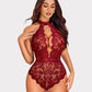 Halter Lace Bodysuit V Neck Teddy