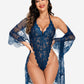 2 Piece Set Lace Robe with Teddy