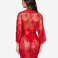 2 Piece Set Lace Robe with Teddy