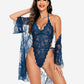 2 Piece Set Lace Robe with Teddy