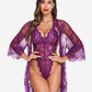 2 Piece Set Lace Robe with Teddy