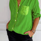 Cotton V-neck Sequin Mid-sleeve Casual Top (Buy 3 Free Shipping)