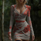 Women's Halloween Rose Bandage Mummy Cosplay Midi Dress