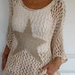Five-Star Round Neck Hollow Crochet Tops (Buy 3 Free Shipping)