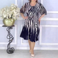 Women's Summer Irregular Striped Chiffon Dress