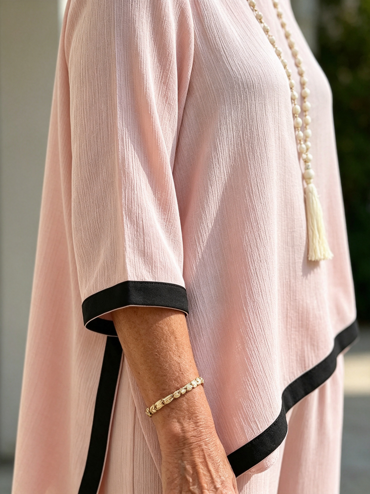 2Pcs set female solid color summer bat sleeve robe two-piece set elegant casual style