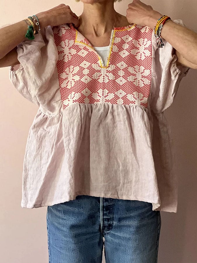 Women's Floral Casual Holiday Shirt